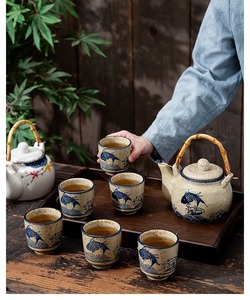 Tetera de cerámica china de 650ml pintada a mano Underglaze resistente al calor para <span class=keywords><strong>restaurante</strong></span> - Product Image 2