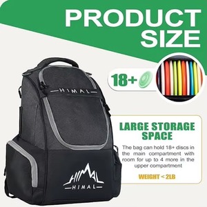 Sac à dos de golf de disque OG V2, échantillon gratuit, grande capacité, design robuste et durable, 2 compartiments principaux et latéraux. - Product Image 3