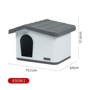 Cuccia Impermeabile Accogliente per Cani di Piccola Taglia e Gatti - Rifugio per Animali Domestici da Interno/Esterno con Design Ventilato a Casetta - Product Image 6