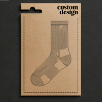 Carte d'en-tête et carte de support pour chaussettes personnalisées en gros - Emballage papier personnalisé avec logo sur mesure pour chaussettes