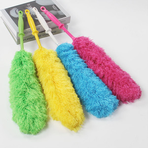 Plumeau coréen en fibres naturelles vert, jaune, rose, bleu ciel – Outil de nettoyage de bureau écologique - Product Image 1