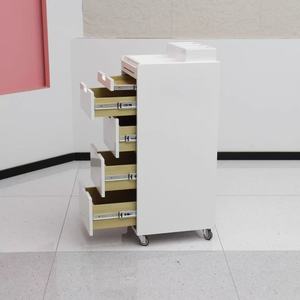 Salon Storage Cabinet - Multi - Drawer White <b>Tool</b> Cabinet for Hair Salon Organization - Product Image 4