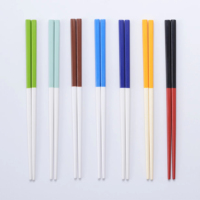 Baguettes durables en mélamine, résistantes au lave-vaisselle, design bicolore, haute qualité, réutilisables, pour restaurants chinois