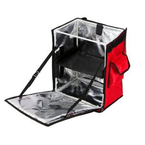 Grand sac à dos étanche isolé pour livraison de <span class=keywords><strong>pizza</strong></span> d'épicerie personnalisée sac de livraison de nourriture à vélo en feuille d'aluminium pour plats chauds à emporter - Product Image 1