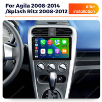 MEKEDE Autoradio Multimédia Écran Tactile IPS 4 cœurs 2+32 Go FM pour Opel Agila 2008-2014 Suzuki Splash Ritz 2008-2012