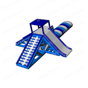 Toboggan pyramidal gonflable pour parc aquatique, mur d'escalade flottant gonflable <span class=keywords><strong>Jungle</strong></span> Joe - Product Image 4