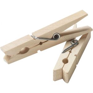 Pinces à linge et mini-pinces en bois écologiques personnalisables avec logo, 80 pièces, 2,5 cm, pour vêtements et outils - Product Image 1