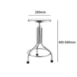 <span class=keywords><strong>Tabouret</strong></span> rond réglable en hauteur en acier inoxydable 304, design <span class=keywords><strong>industriel</strong></span>, avec <span class=keywords><strong>vis</strong></span> de levage et pivotant, pour hôpital, école, atelier - Product Image 2