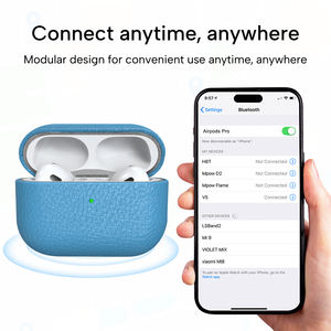 Étui de protection pour écouteurs en cuir de qualité supérieure, personnalisé, entièrement enveloppant, pour Samsung Buds 3/3Pro pour <span class=keywords><strong>Airpods</strong></span> <span class=keywords><strong>Pro</strong></span> 3/<span class=keywords><strong>Pro</strong></span> 2, housse pour écouteurs - Product Image 3