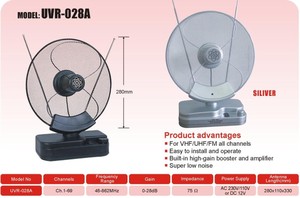 Antenne TV numérique HD intérieure étanche à gain élevé, petite antenne FM/VHF à succès pour la télévision - Product Image 2