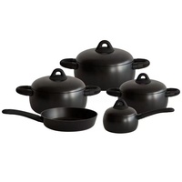 Ensemble de casseroles antiadhésives, commande minimum 1 ensemble, base à induction antiadhésive unique, ensemble de 9 casseroles avec couvercle en aluminium