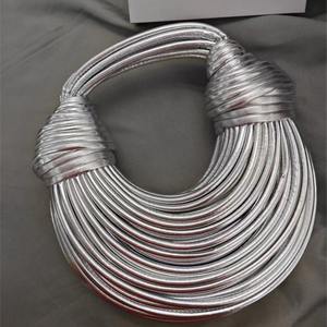 Sacs à main pour femmes Viviblook Z106BG01, sacs en nouilles tissés à la main, nœuds en corde, design luxueux, pochette de soirée - Product Image 2