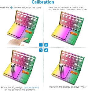 뜨거운 판매 디지털 포켓 저울 사용자 정의 300g 500g 보석 무게 휴대용 저울 라이터 및 흡연 액세서리 0.01g 정확도 - Product Image 5