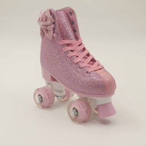 Patins à roulettes Quad extérieurs de haute qualité pour femmes et filles avec roue en cuir synthétique PU avec patins à roulettes clignotants légers et PVC - Product Image 3
