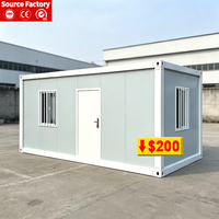 Maison conteneur modulaire préfabriquée de 20 pieds à assemblage rapide, bureau portable, espace de vie