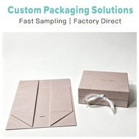 Boîte d'emballage pliable rigide pour bijoux, soins de la peau, cadeaux, avec logo personnalisé, bordure gaufrée rétro