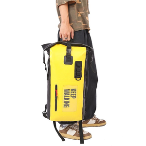 Sac à dos étanche à enroulement pour sports de plein air en tissu maillé PVC robuste avec séparation humide/sèche pour cyclisme et camping - Product Image 3