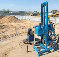 Machine de forage de puits d'eau électrique hydraulique YJC Small Rig entièrement automatique, 50 m de profondeur, 4 kW, facile à utiliser, gros pneus, 220 V 380 V