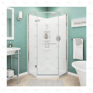 Foshan Bandeja rectangular Baños <span class=keywords><strong>de</strong></span> vidrio Un lado Cabina <span class=keywords><strong>de</strong></span> <span class=keywords><strong>ducha</strong></span> sin puerta Estilo <span class=keywords><strong>de</strong></span> apariencia cuadrada para uso en apartamentos - Product Image 1