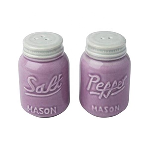 Vintage Mason Jar sal y pimienta Adorable decorativo decoración de tarro de masón Vintage Rusti Shabby Chic robusto de cerámica - Product Image 1