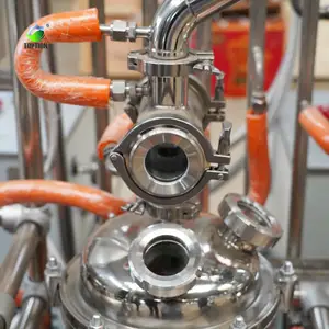 واحدة المرحلة جميع الفولاذ المقاوم للصدأ تمحى فيلم قصيرة مسار الكحول الجزيئية التقطير آلة لتخزين مياه الآبار