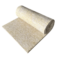 Selimut Wol Batu Tidak Mudah Terbakar Kelas A1 ASTM C518 80kg/m3 50mm Gulungan Wol Batu untuk Pipa, Dinding, Atap, Plafon, Kamar Tidur, Gudang