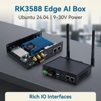 Boîtier Edge AIoT TM-CM5-AIBOX RK3588 NPU, ordinateur embarqué Ubuntu, passerelle industrielle, prend en charge la collecte de données MQTT Modbus IIoT