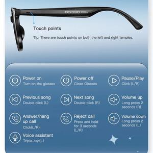 Lunettes bloquant la lumière bleue mode Couple lunettes <span class=keywords><strong>de</strong></span> soleil verres photochromiques lunettes Audio casque lunettes intelligentes lunettes <span class=keywords><strong>de</strong></span> soleil - Product Image 4