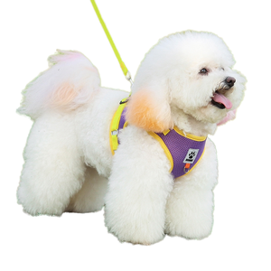 Harnais de chien réfléchissant en maille respirante réglable, équipement de marche élégant pour les petits et moyens animaux de compagnie, chats - Product Image 1