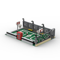 Exclusivo Set de Bloques de Construcción de Plástico para Estadio de Baloncesto, Personalizable, para Exhibición y Recuerdos de Aficionados del Club