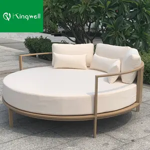 Bền hồ bơi đồ nội thất nhôm Sun Lounger không thấm nước Vòng ngoài trời ngu gục với đệm dày cho các dự án