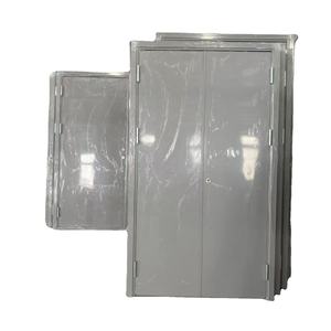 <span class=keywords><strong>Porte</strong></span> en acier coupe-feu de <span class=keywords><strong>90</strong></span> minutes avec verre coulissant moderne finition bois ouverture latérale pour entrepôt appartement hall utilisation supermarché - Product Image 2