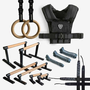 FDFIT Equipo de Calistenia Personalizado: Parallettes, Barra de Dips, Barra de Flexiones, Banda de Resistencia, Chaleco con Peso, Soportes para Dips - Product Image 5