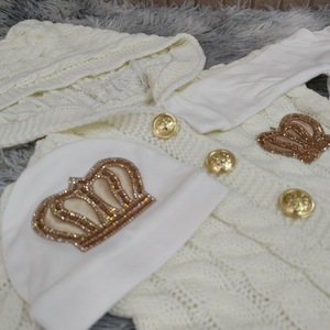 Set Tutina in Maglia per Neonati Stile Europeo-Americano Autunnale in Puro Cotone Unisex Vendita all'Ingrosso/OEM - Product Image 2