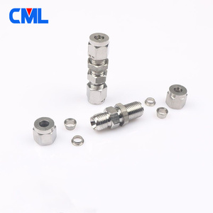 Raccords de compression à double embout en acier inoxydable 304 316L, diamètre extérieur du tube 1/8\", 1/<span class=keywords><strong>4</strong></span>\", <span class=keywords><strong>3</strong></span>/8\", 1/2\", connecteurs droits - Product Image 4