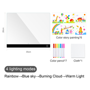 Oem ODM <span class=keywords><strong>LED</strong></span> Acrylic khô xóa bảng tin lưu ý dẫn Hội Đồng Quản trị bằng văn bản trẻ em dẫn bảng vẽ với đứng cho trẻ em - Product Image 6