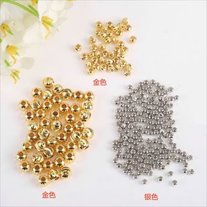 Lisheng Jewelry 18K Gold Plated Round Beads 6mm <b>Spacer</b> Beads For DIY Jewelry Making Bracelets Necklaces Accessories - Product Image 2