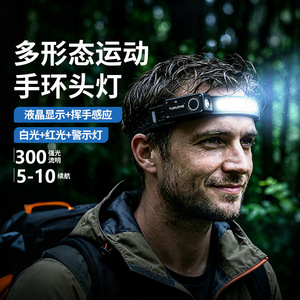 Linterna Frontal Tubuzhe de 300 Lúmenes, Recargable, Impermeable, LED, para Correr y Senderismo al Aire Libre - Product Image 1