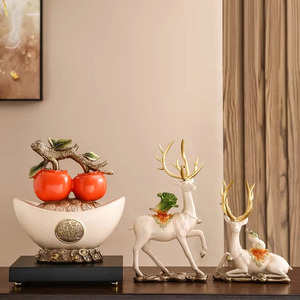 Art populaire chinois résine artisanat ornement cadeau d'entrée parfait pour la pendaison de crémaillère salon décoration 'tout va bien - Product Image 1