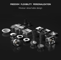 Spot encastré LED moderne en aluminium anti-éblouissement à intensité variable avec puce COB pour intérieur, bureau et salon