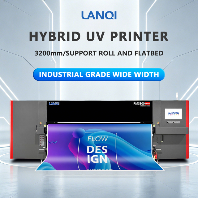 LANQI 3.3m Large Format UV Printing Machine Heavy Duty Industrial Grade High Definition Printing Stable UV Belt Printer Machine