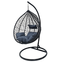 Fauteuil suspendu de jardin en rotin PE avec coussin et support – Vente en gros
