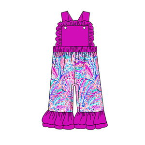 Précommande mode printemps fleur nouveau design petites filles <span class=keywords><strong>combinaison</strong></span> volants volants pantalons bretelles styles soeur enfants vêtements styles - Product Image 5