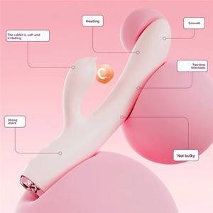 Beliebtes teleskop isch beheiztes Sexspielzeug für Erwachsene für Frauen Doppel-G-Punkt-Vibrator mit USB-Netzteil weibliches Masturbation werkzeug - Product Image 3