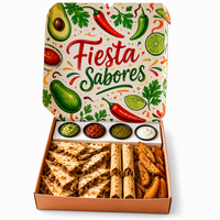 Boîte à emporter en kraft anti-graisse jetable, boîte d'emballage personnalisée avec logo et design arabe pour shawarma, kebab et frites