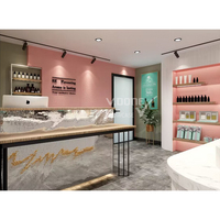 Présentoir de magasin de parfum de centre commercial, Table de comptoir en verre, armoire d'exposition de parfum de conception de magasin de parfum, support d'étagère, meubles