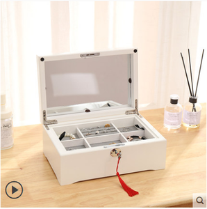 Caja <span class=keywords><strong>de</strong></span> joyería antigua al por mayor, cerradura <span class=keywords><strong>de</strong></span> metal para anillo, pendiente, collar, embalaje <span class=keywords><strong>de</strong></span> regalo, caja <span class=keywords><strong>de</strong></span> almacenamiento <span class=keywords><strong>de</strong></span> madera - Product Image 3