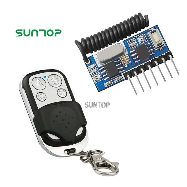 4CH Channels Wireless Relay Remote Control Switch 433mhz Universal Rf Receiver and Transmitter