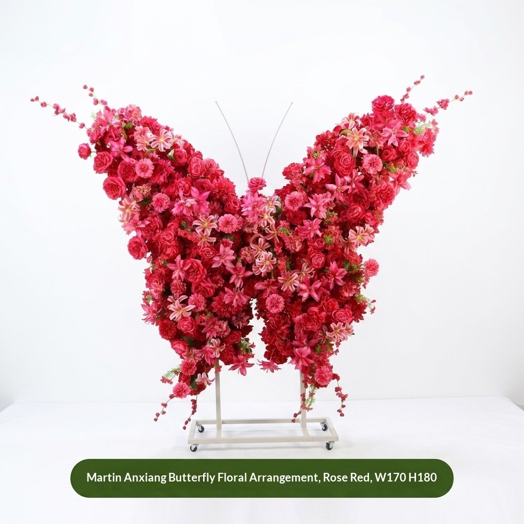Martin dark fragrance butterfly flower rose red