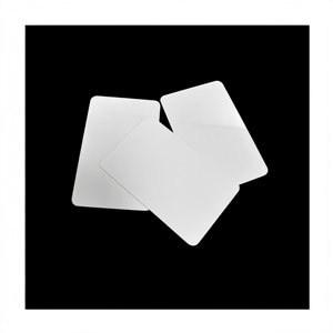 Porte-cartes en aluminium pour sublimation DIY, vierges, double face, blanc brillant/mat, 2,5"x3,5" - Product Image 1
